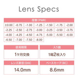 カラコン Monthly ZERU. Natural UV Moist 1箱2枚 度あり 度なし マンスリー ゼル ナチュラル UV モイスト 1ヶ月 ワンマンス