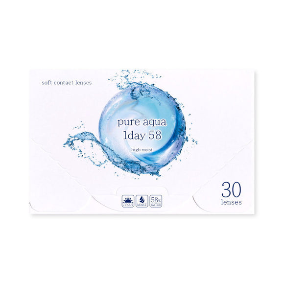 クリアコンタクト ピュアアクアワンデー UV Moist 58 by ZERU 1箱30枚 高含水 58％