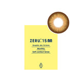 ZERU 15mmマンスリー No.3ハーフブラウン 着色外径14.5mm 1箱1枚 1ヶ月交換 カラーコンタクトレンズ