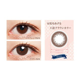 2ウィーク ゼル ナチュラル 2week ZERU. Natural UV Moist ブラウン 1箱6枚入2週間交換