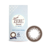 2ウィーク ゼル ナチュラル 2week ZERU. Natural UV Moist ダークブラウン 1箱6枚入 2週間交換